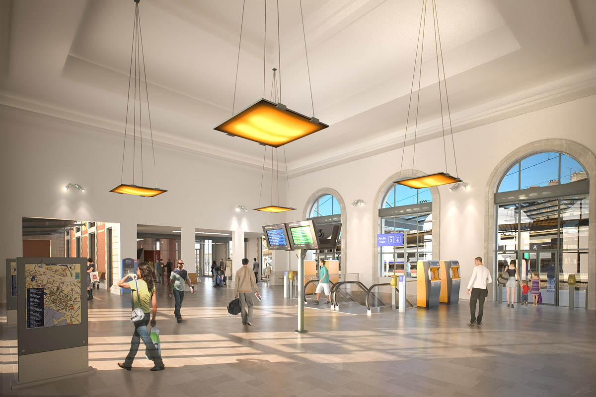 Infographie 3D en architecture Gare SNCF de Toulon