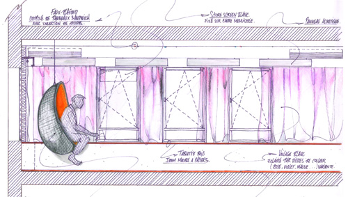 croquis d'agencement intérieure