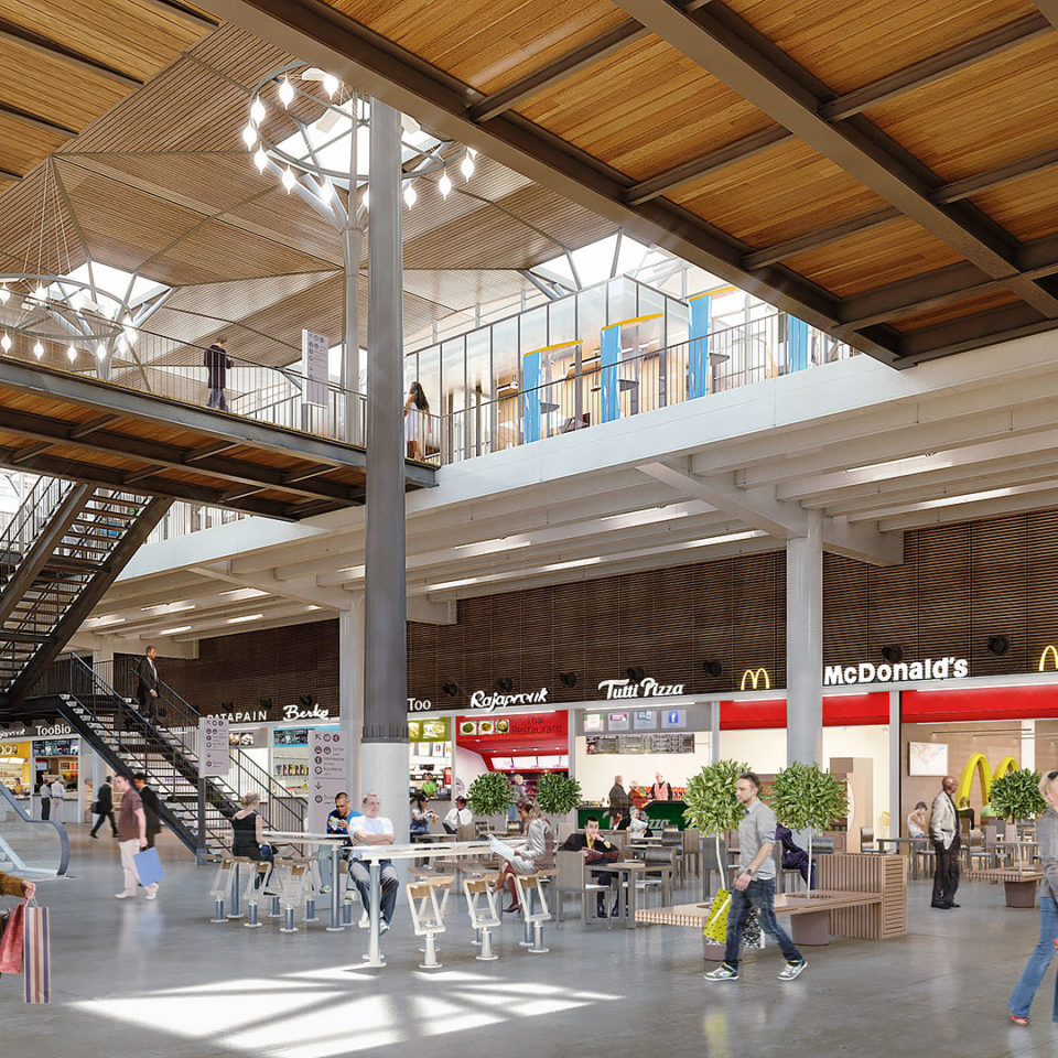 Rendu 3D de la maille commerciale de la gare de Casa Port au Maroc