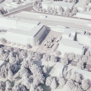 Maquette blanche 3D - Aménagement d'une gare routière - GAP